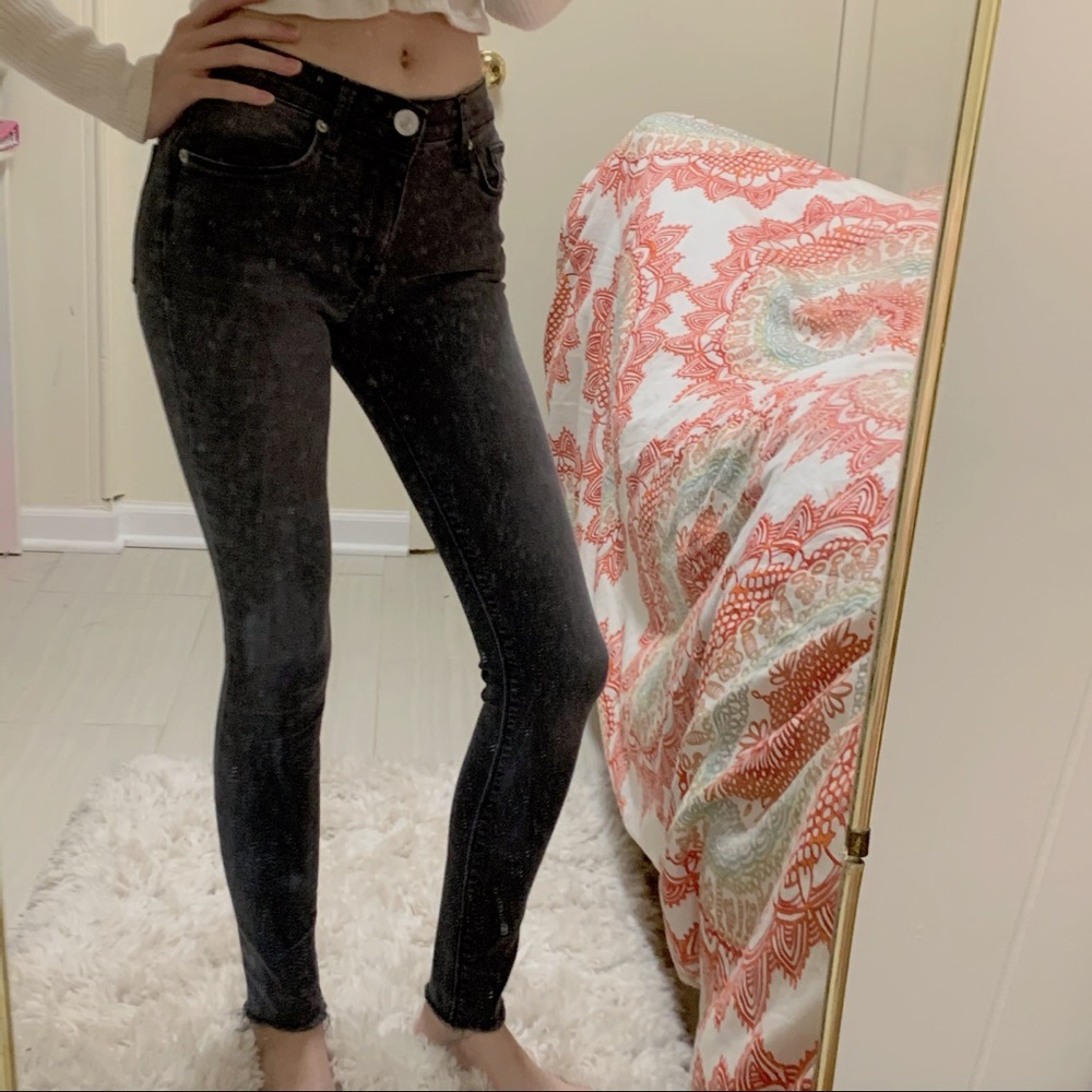 dark grey denim jeans